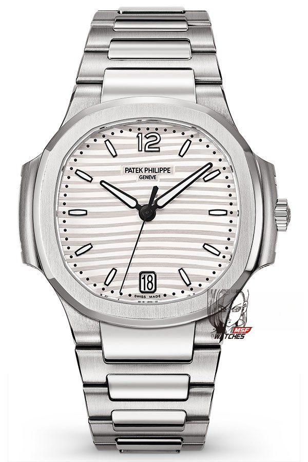 Patek Philippe Nautilus series 71181A-010, White Dial with Steel Bracelet Version, 35.2mm size.