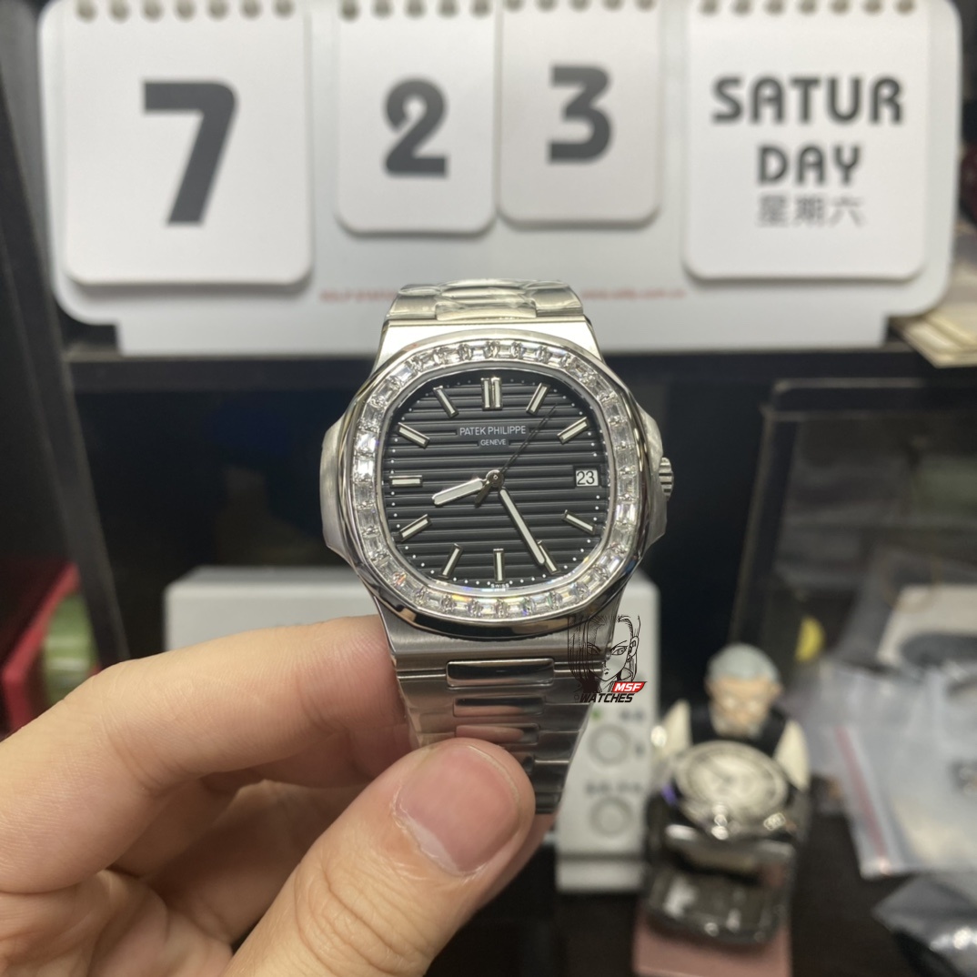 Patek Philippe Nautilus 5711 black square drill ring size 40㎜