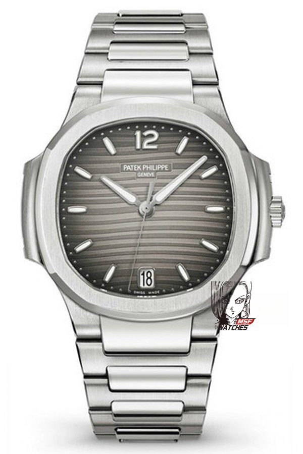Patek Philippe Nautilus series 71181A-011, Coffee Dial and Steel Bracelet, 35.2mm size WOMEN.