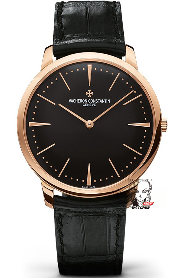Vacheron Constantin Heritage Collection series 81180000R-9283, Black Dial Rose Gold Case Same Model as High Qiqiang, 40mm size.
