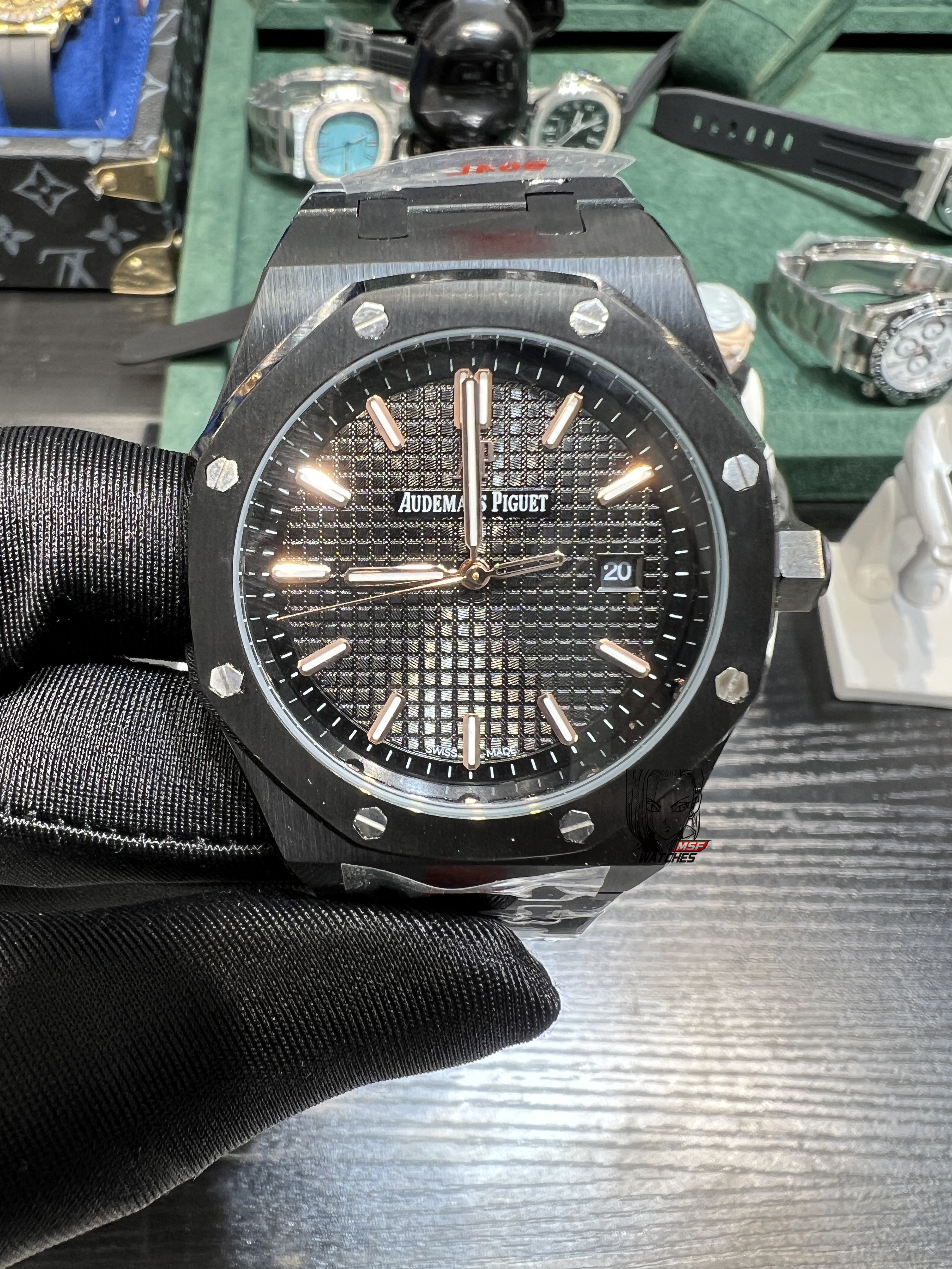 Audemars Piguet Royal oak 15500 all black case BLAKEN modify of 