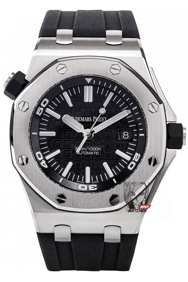 Audemars Piguet Royal Oak Offshore Series 15710ST.OO.A002CA.01, Black Transparent Caseback, 42mm Size.