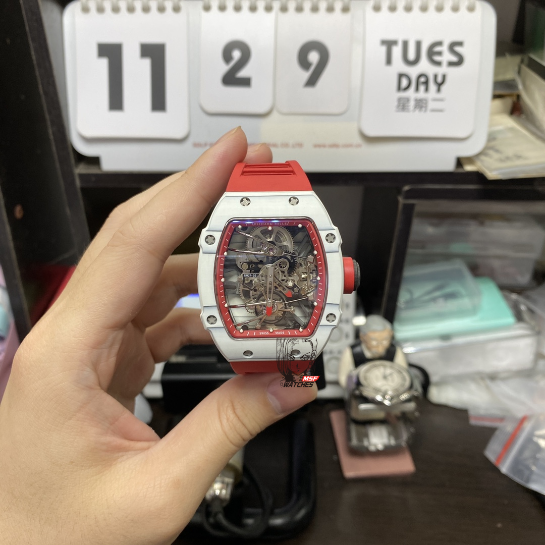 Richard Mille Men's Collection series RM27-02, Sapphire Crystal Nylon Strap and Titanium Buckle, 47.77×39.7 size.