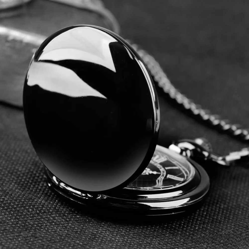 Vintage Roman Digital Pocket Watch Black Mens Women Quartz Necklace Pocket Fob Watches 30cm Waist Hook Chain Gifts CF2021